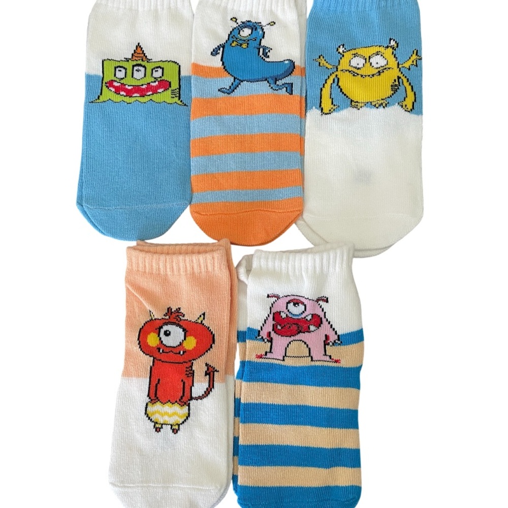 Love Lin Monster Colorful Ankle Socks
